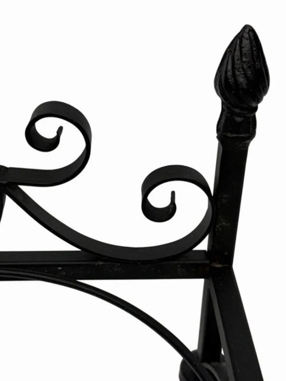 Vintage Victorian Style Wrought Iron Dog Food & Water Bowl Holder Ornate Scroll